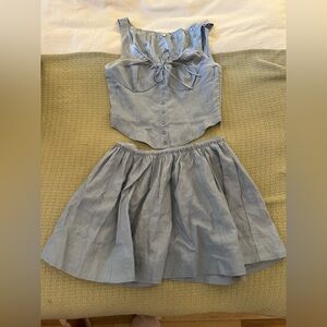 Reformation Sky Blue Blouse